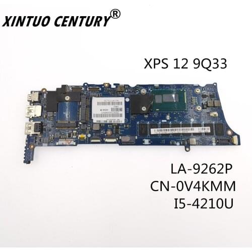 XPS 9Q33 Laptop anakart CN-0V4KMM 0V4KMM V4KMM VAZA0 LA-9262P ile SR1EF I5-4210U CPU 100% The effect is very good