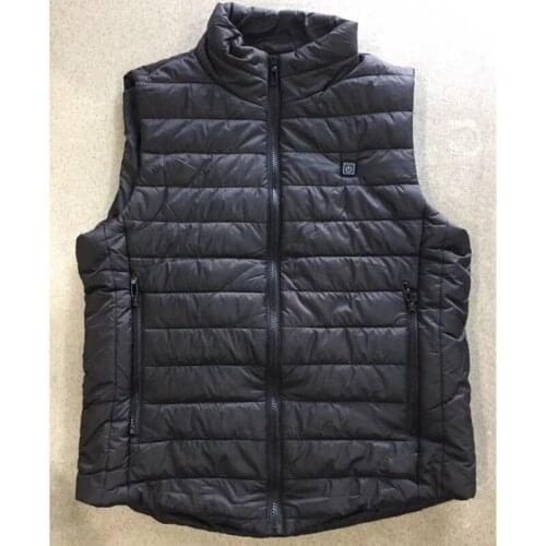 Usb New Mens Heating Vest Heated Thermal Vest Black USB Stand Collar Intelligent Clothes Mens Electric Vest Full Body Winter