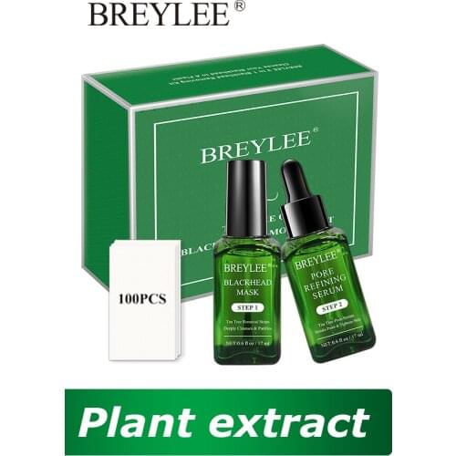 2pcs Blackhead Removing Kit Pore Refining Blackhead Remover Serum Acne Treatment Shrinks Pore Peel Off Facial Cream Skin Care