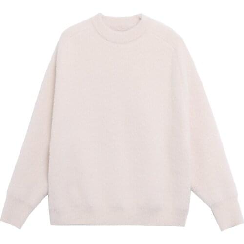 2019 Poncho Sweater Women Mink Fluffy Clothes Outer Wear A Smart Set Of First High Collar Knitting Render Unlined Upper Garment