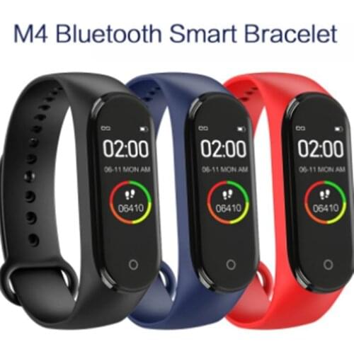 2021 M4 Smart Watch Fitness Bracelet Band Tracker Sport Pedometer Blood Pressure Heart Rate Smarthwatch For Women Men Wristbands