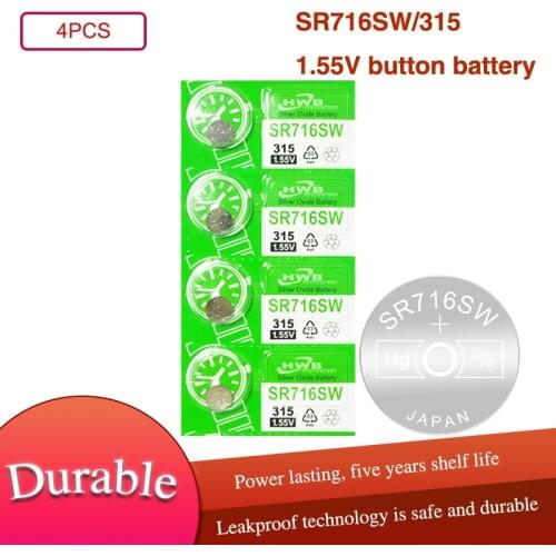 4PCS Maxell 315 SR716 SR716SW EP2012 D315 Cell Button Batteries Silver Oxide for men ladies children watches retail card