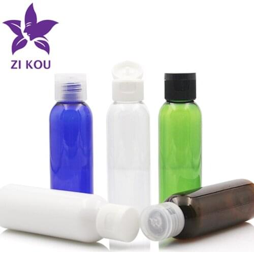 5pcs/lot 60ml PET Flip Top Cap Cosmetic Makeup Cream Container Empty Emulsion Shampoo Lotion Travel Portable Refillable Bottles