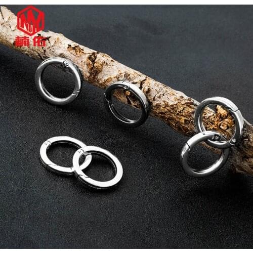 5PC Zinc Alloy Silver Keychain Open Ring Outdoor Multifunctional Bag Accessories