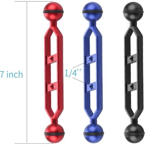 7 Inch Ball Head Arm Butterfly Clip Lamp Arm Diving Photography Accessories CNC Aluminum Alloy Super Light Diving Light Arm