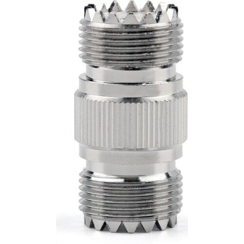 Areyourshop Adapter SO239 UHF Jack Plug Female To SO-239 Female RF Connector Straight 1Pcs 50 Ohm Wholesale for Wires Cables