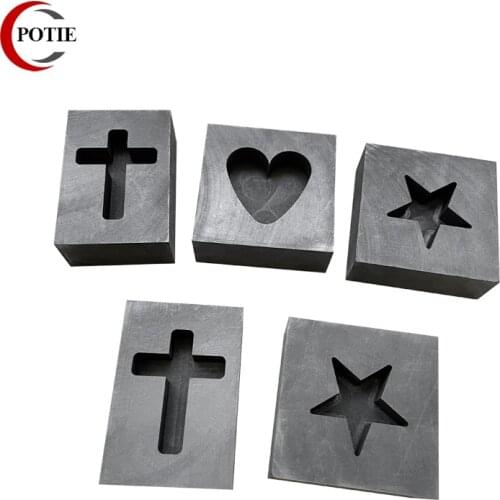 Free Shipping Fancy Shape Graphite Ingot Bar Mold Mini Mould Crucible for Melting Gold Silver Casting Refining
