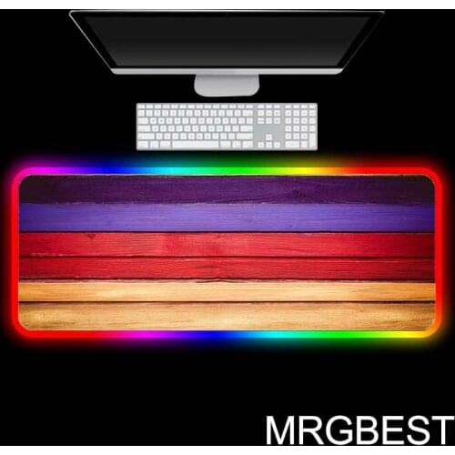 MRGBEST colorful texture Gaming RGB Large Anime Mouse Pad Mat Computer pad Led Backlight Keyboard Desk