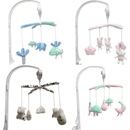 Baby Crib Musical Mobile Rattles Plush Pendants Toy Bed Bell Wind Chimes Decor