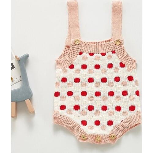 Kids Baby Boy Girl Wave Point Sleeveless Braces Rompers Newborn Infant Baby Boy Girl Rompers Baby Boy Girl Clothes Rompers