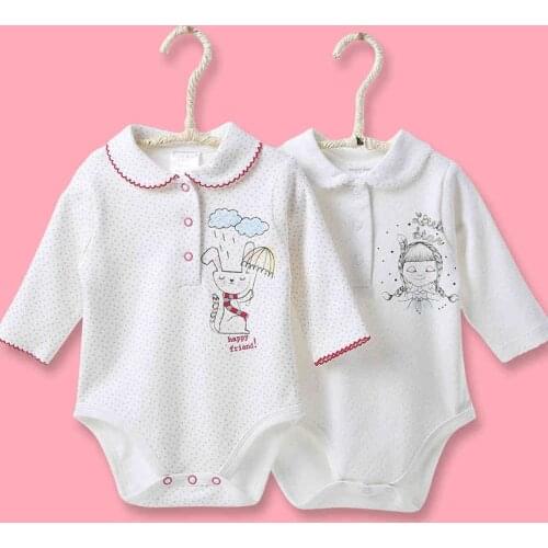 Baby clothes bodysuit baby pyjamas baby girl clothes long sleeves spring babybody peter pan collar baby children clothing