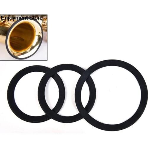 JULYHOT 2Pcs Rubber Protector Saxophone Mute Ring Sax Silencer for Soprano Alto Tenor Sax Trumpet Replacement Parts