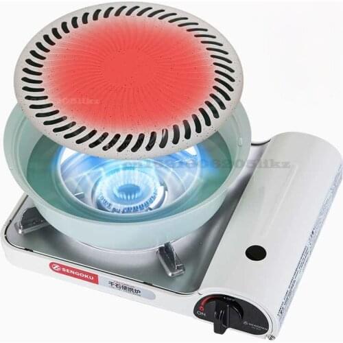 Korean Barbecue Plate Outdoor Round 304 Stainless Steel Grill Home Non-stick BBQ Accessories Portable Easy To Clean