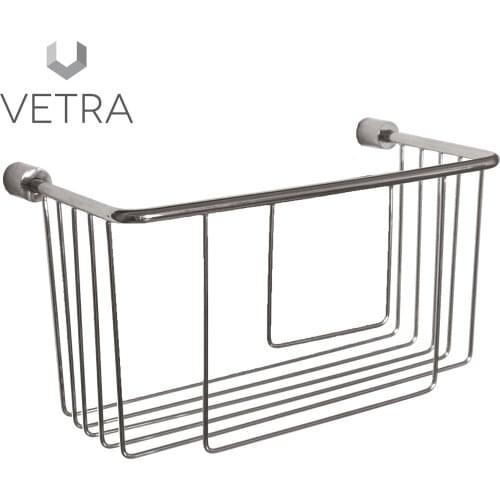 Basket bathroom DONNA LATON cast Chrome glitter RECTANGULAR installation KIT VETRA