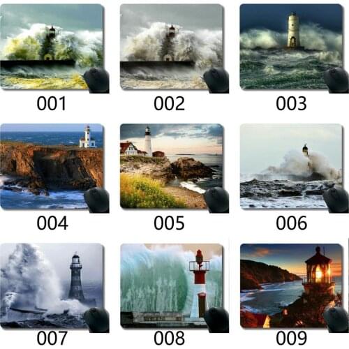 Natural Rubber Mouse Pad Printed with Sun beach sunshine -Stitched Edges