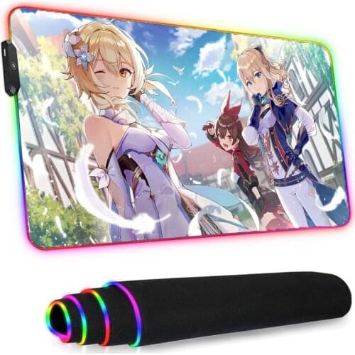 Led Mousepad Rgb Genshin Impact Mat Pc Gamer Company Longteng Backlit Rug Dedales Gamer Luminous Rug Anime Tattoo Dedales Gamer