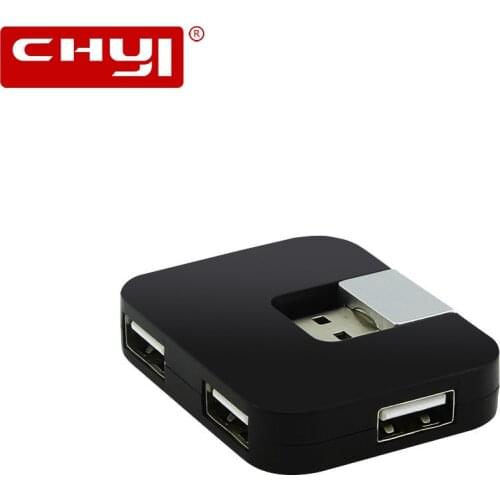 CHYI Wireless Foldable USB Hub 2.0 4 Ports Distributor Multi Mini Square USB Hab Splitter For Computer PC Laptop Accessories