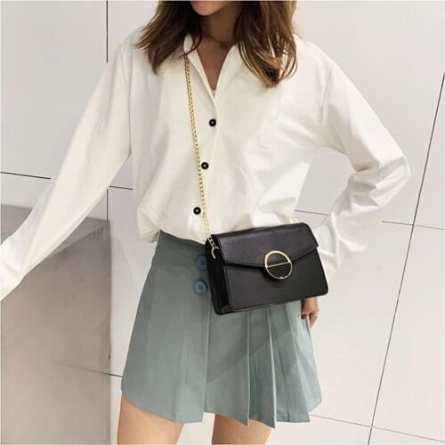 Fashion Pu Leather Women Handbags Casual Small Tote Bags Mini Flap Crossbody Bags 2020 for Female Chain Shoulder Messenger Bag