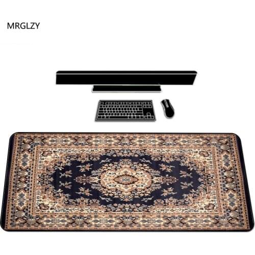 Persian Mini Carpet Pad Gaming Desktop Notebook Computer Rubber Mouse Pad Large Mouse Pad 400X900MM Keyboard Pad