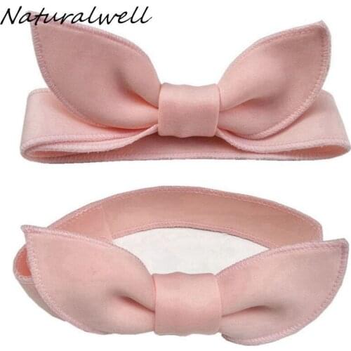Naturalwell Baby Girls Cute Hair Bows Adjustable Elastic Hairbands Newborn Headbands Hair Accessories Kids Head Band HB180S