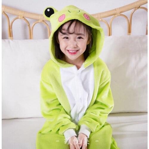 Kid Frog Cosplay Kigurumi Onesies Child Cartoon Anime Jumpsuit Costume For Girl Boy Animal Disguise Sleepwear Pajamas Onepieces