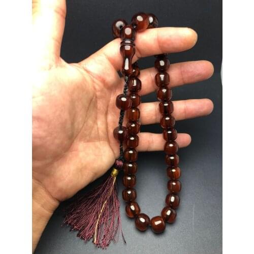 TESBİH CRIMP KEHRİBAR WHEEL CUT KEHRİBAR TESBİH TASSELS