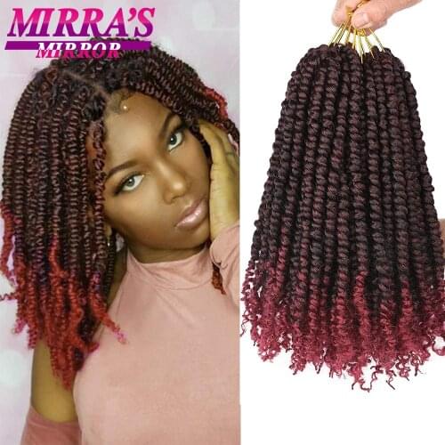 Passion Twist Crochet Hair For Black Women 6/8/12/18 Inch Short Bob Pre-Looped Crochet Braids Synthetic Braiding Hair Extensions