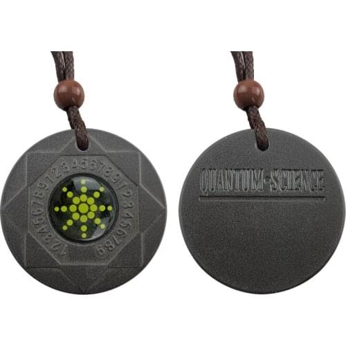 Yellow Sunflower Lava Stone Mens Necklace- Quantum Energy Spiritual Pendant Necklace for Women with Negative Ions about 2000cc