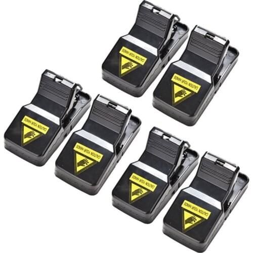 BMBY-6Pcs Reusable Rat Catching Mice Mouse Traps Mousetrap Bait Snap Spring Rodent Catcher Pest Control