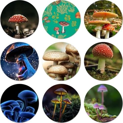 58mm Mushroom Badge Brooch Pin Accessories For Clothes Backpack Decoration gift