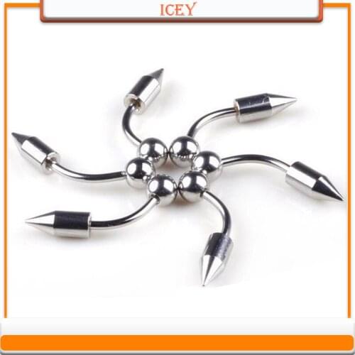 1pc 316L medical stainless steel anti allergy cone Navel button popular human body piercing accessories