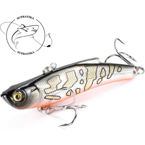 10Color 7cm/17.8g Artificial VIB Plastic Hard Bait Depth Dive 0.5-3m ABS Bionic Bait 6# Three Hook Sea Fishing Lure Outdoor