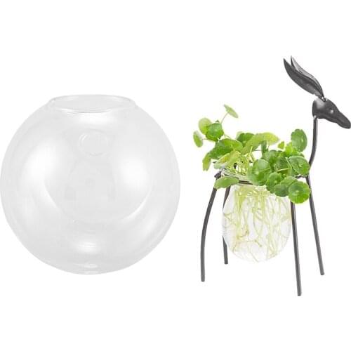 2 Pcs Creative Hydroponic Container Glass Living Room Decoration Garden Ball Decor, A & B