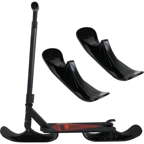 2Pcs Winter Snow Scooter Ski Sled Childrens Dual-use Ski Two-in-one Scooter Two Wheels Riding Tyre Parts Ski Sleigh Accessories