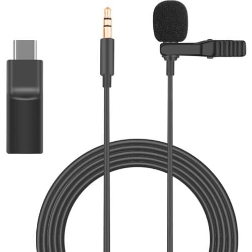 3.5mm SUB Audio Adapter Video Record Lapel Microphone for Phone Android for DJI Osmo Pocket Camera Camcorder Recorder