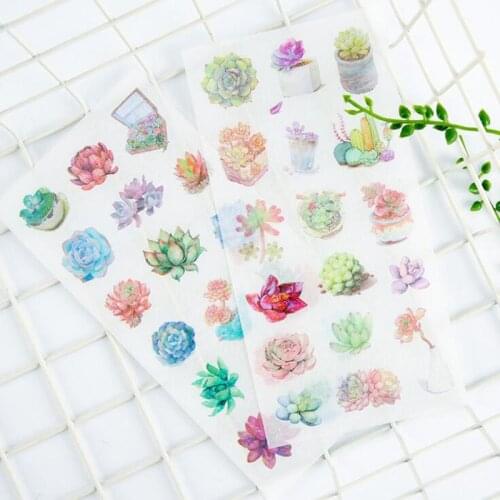 6pc/ Childrens Stationery Waterproof Stickers / Meat Collection / Computer Notebook Toys Diy Decorative Diary Stationery Gift