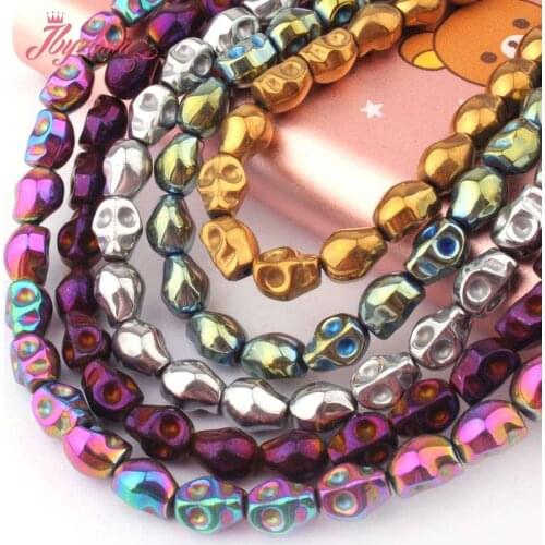 6x7mm Skull Hematite Beads (No Magnetic) Natural Stone Beads For DIY Accessories Women Men Necklace Bracelet Jewelry Making 15"