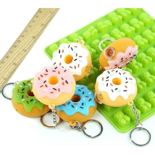 8 pieces Portable Silicone Smoking Pipe Donut Design food grade for Dab Cigarette
