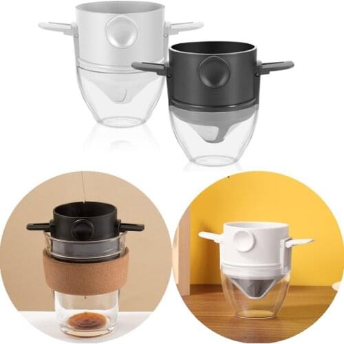 Coffee Filter Portable Coffee Maker Stainless Steel Foldable Drip Coffee Tea Holder Reusable Paperless Pour Over Coffee Dripper