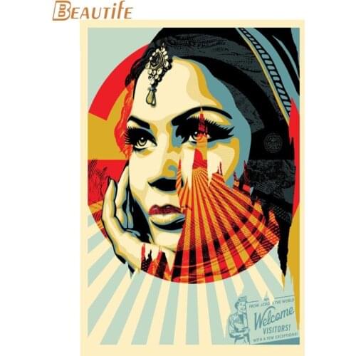 Hot Sale Custom Shepard Fairey Poster Home Decoration Fashion Silk Fabric Wall Poster Custom Poster
