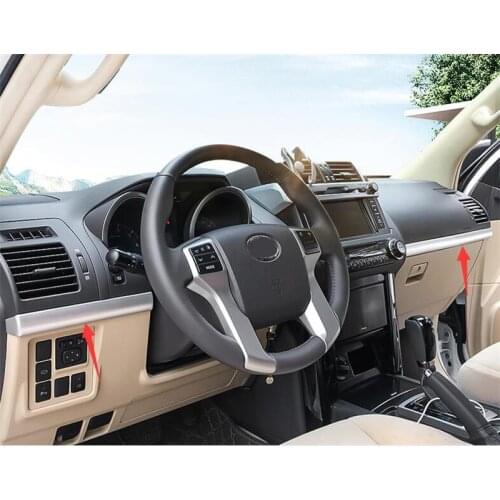 For Toyota Land Cruiser Prado FJ150 2010 - 2016 ABS Chrome Center Console Interior Instrument Panel Around Trim Car Accessories