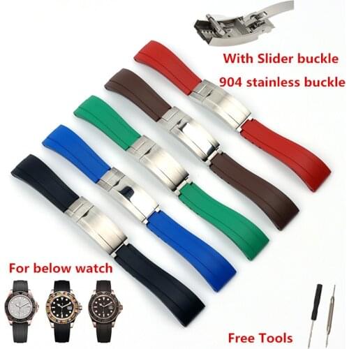 Imported Fluorine nature rubber 20mm Watch band Watchband for Role strap Daytona for Submariner DEEPSEA SEAMARSTER belt