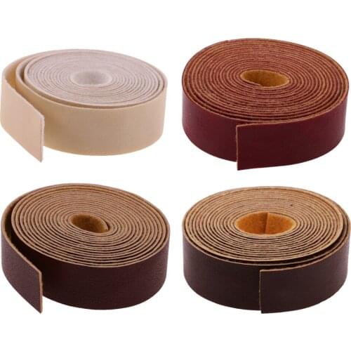 Fityle 4 Pieces 10 Meters DIY Leather Crafts Straps Strips for Leathercrafts Accessories Belt Handle Crafts Making 2cm Wide