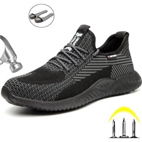 Anti-smashing and Anti-piercing Summer Leisure Work Safety Shoes European Standard Steel Toe Anti-smashing Protective Shoes