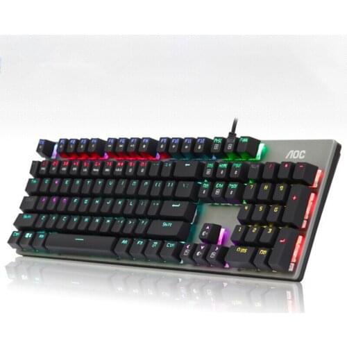 Black Brown Red Blue Switch Ture Mechanical Wired Keyboard PC Gamer Gaming Kit Rainbow RGB Keycaps Backlight Computer Keyboard