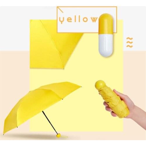 Super Mini Portable Pocket Capsule Women Umbrella Anti UV Umbrella Windproof Folding Umbrellas Compact Rain Girls Kids Umbrellas