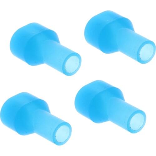 4pcs Drink Tube Bite Valve Mouthpiece for Outdoor Sports Backpack Hydration Pack Water Bladder Blue/ Black