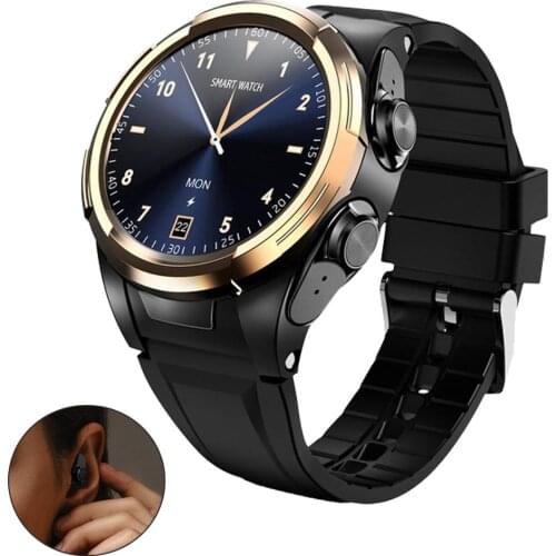 2021 Men Smart Watch Headset Wristwatch Sport Watch Heart Rate Monitor Bracelet with Microphone for Android iPhone Redmi LG