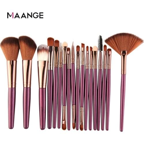 MAANGE Professional 6/15/18Pcs Cosmetic Makeup Brush Foundation Eyeshadow Lip Make Up Eye Brushes Set Kit Pinceaux Maquillage
