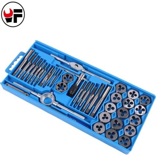 40PCS M3-M12 tap die set Tap Drill Bits Metric Taps wrench Threading Hand Tools For Metalworking